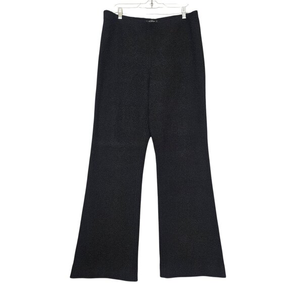 NWT $795 ST JOHN Knits Wool Blend Wide Leg Pants Black Women' SZ X-Large Texture - Picture 3 of 11